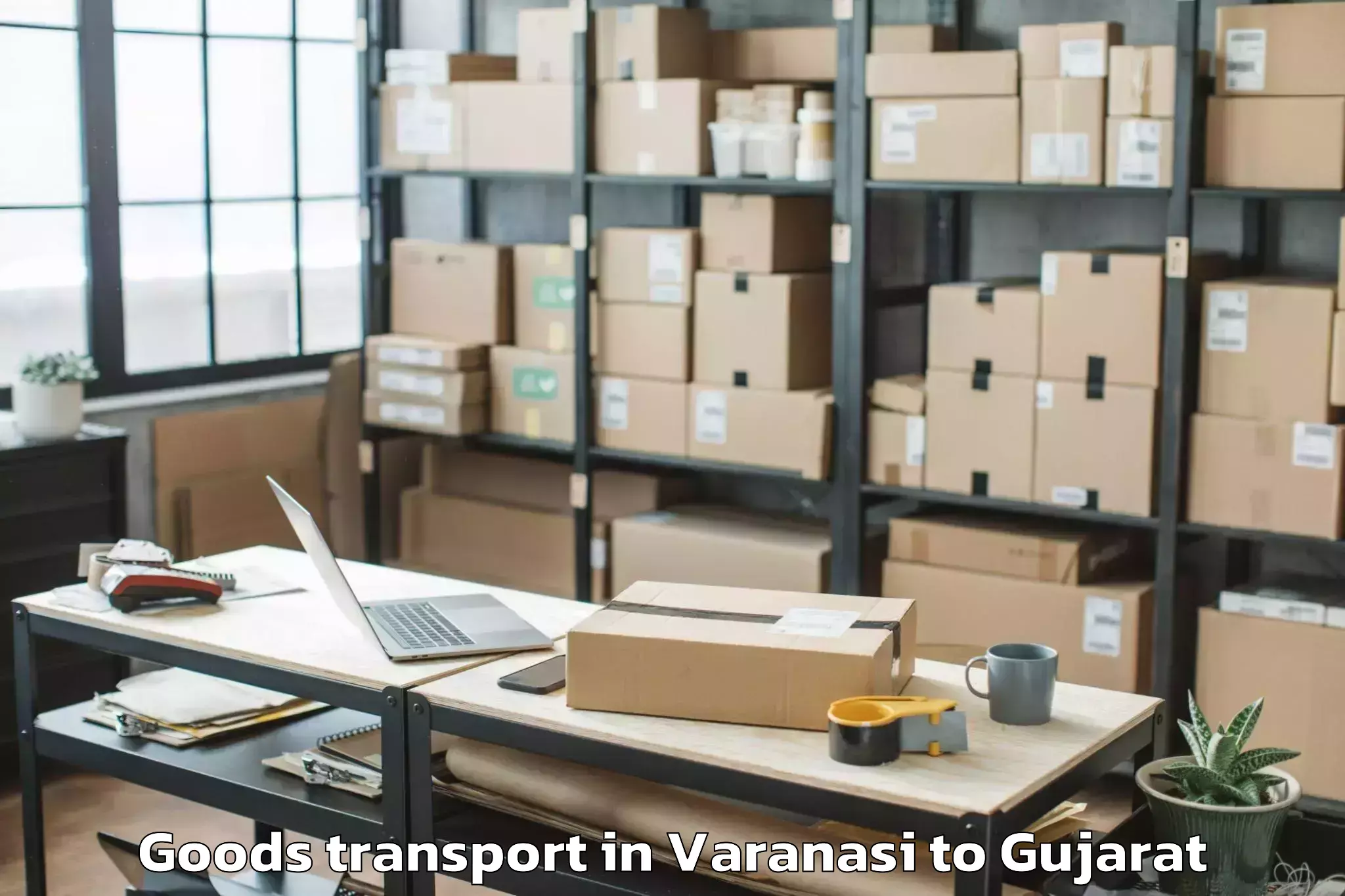 Expert Varanasi to Kapadvanj Goods Transport